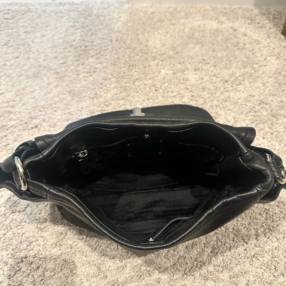 PRADA LEATHER SHOULDER BAG - Picture 6 of 6